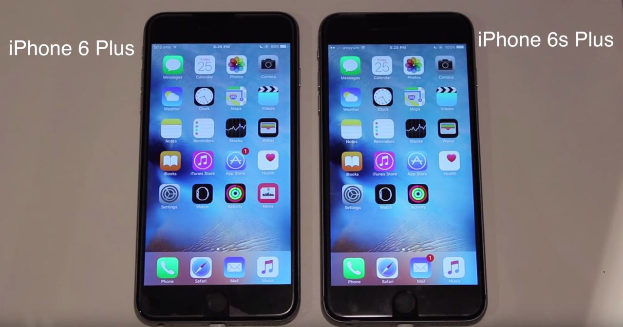 Geschwindigkeitsvergleich zwischen iPhone 6S Plus und iPhone 6 Plus