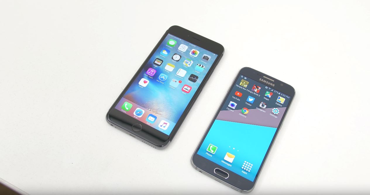 iPhone 6S vernedert de presterende Samsung Galaxy S6