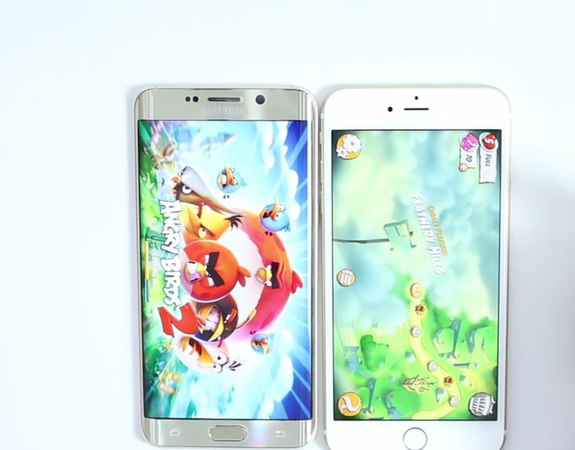 iPhone 6S vs Samsung Galaxy S6 Edge+ prestandatest