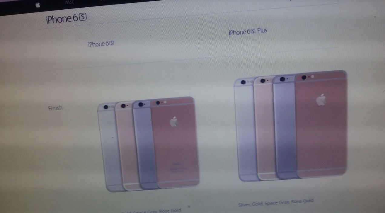 Site Web d'Apple pour l'iPhone 6S
