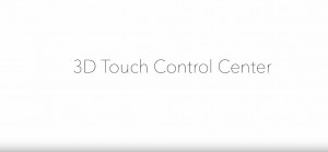 3D Touch Control Center -konsepti