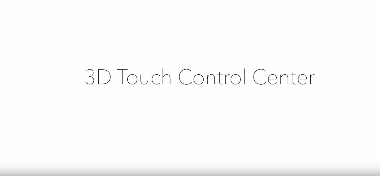 3D Touch Control Center-koncept