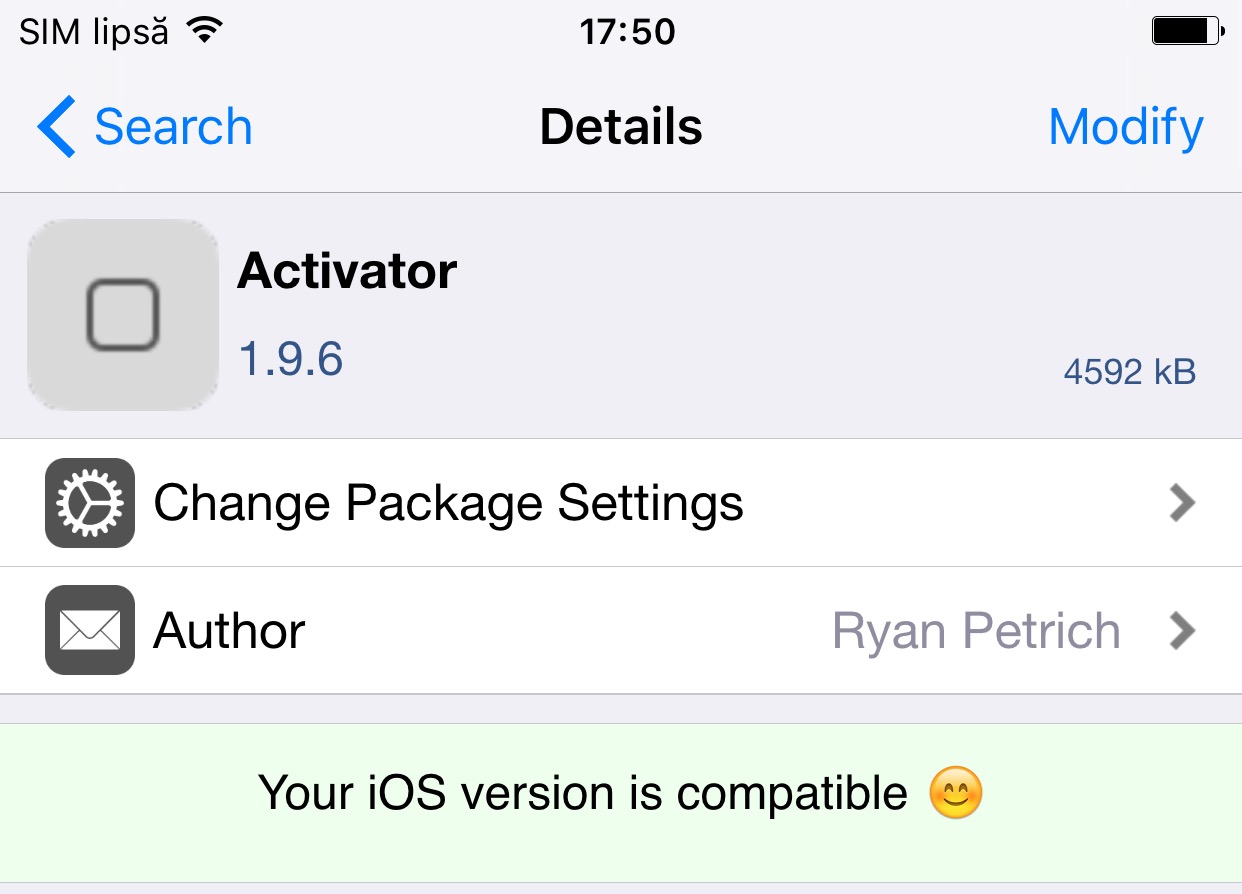 Aktivator 1.9.6 für iOS 9