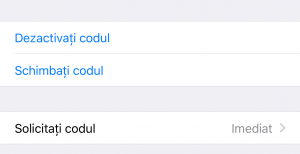 Cum setez cod de siguranta 4 cifre iOS 9 1