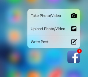 Facebook 3D Touch