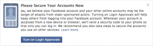 Facebook avertizare monitorizare guvern