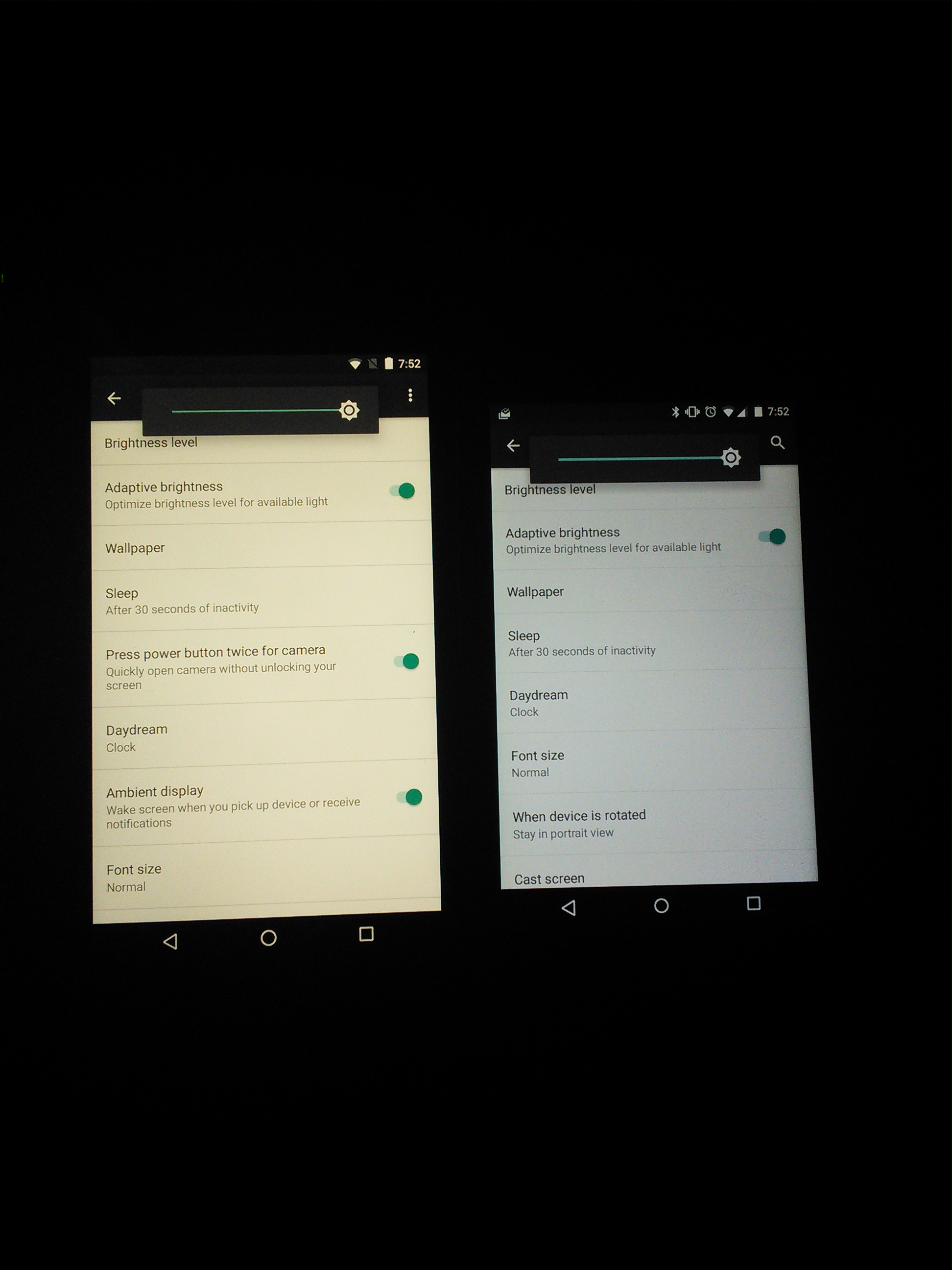 Wyblakły ekran Google Nexusa 5X 4