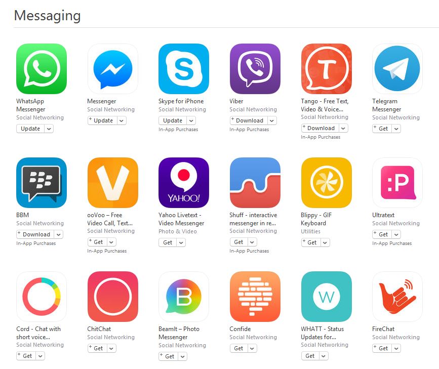 Messaging text messaging applications