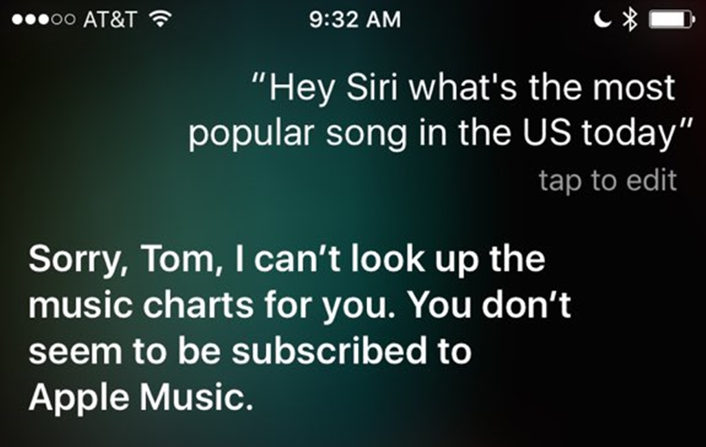 Siri Apple Muzyka