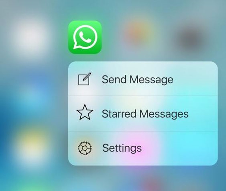 WhatsApp Messenger 3D Touch