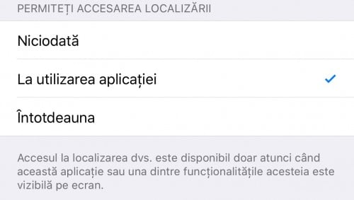 Blocco della posizione dell'app iOS 1