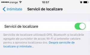 blocare localizare aplicatii iOS