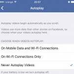 disable Facebook auto-play video playback