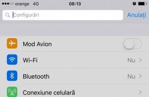 iOS 9 cautari setari