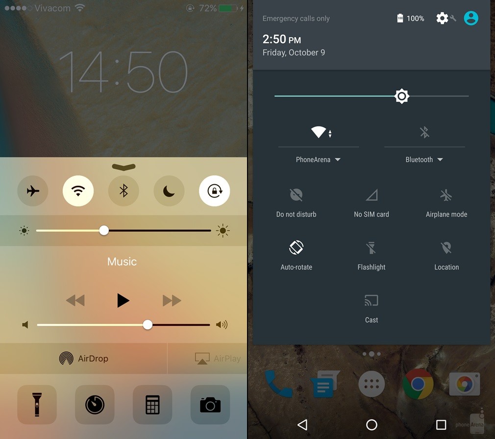 iOS 9 vs Android 6 Marshmallow - designsammenligning 2