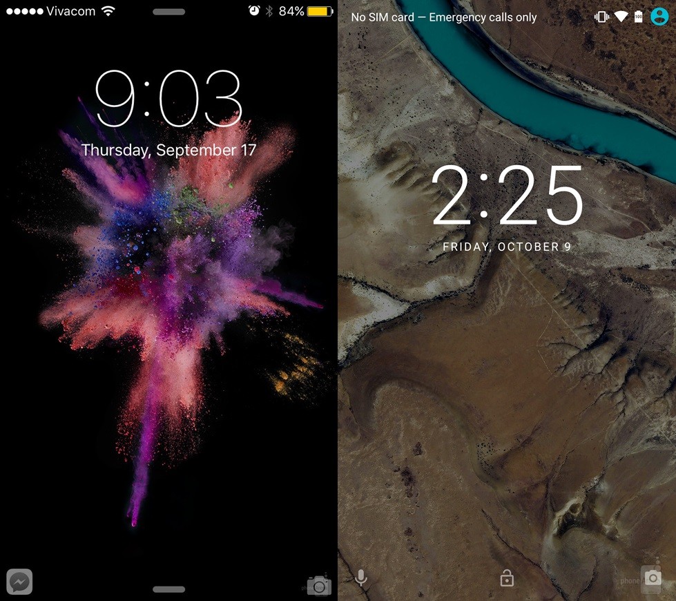 iOS 9 vs Android 6 Marshmallow - comparatie design