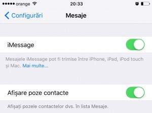 iOS 9.1 afisare ascundere contacte mesaje