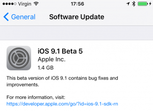 iOS 9.1 beta 5