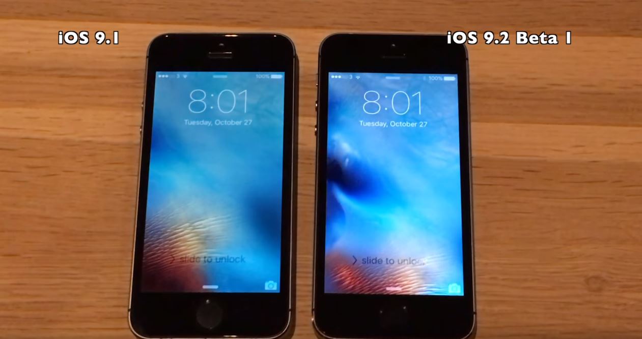 iOS 9.2 beta 1 vs iOS 9.1