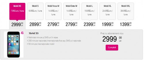 iPhone 6S 16 GB pret abonament telekom