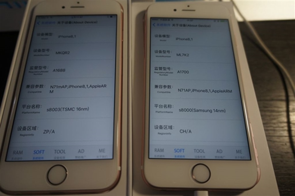 iPhone 6S chip A9, performante, autonomie diferite