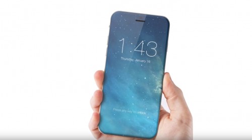 Concepto de pantalla de borde a borde del iPhone 7