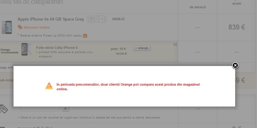 Orange lanseaza iPhone 6S - pret, abonamente