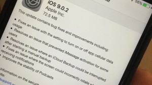 ongelmia iOS 9.0.2:n asennuksessa