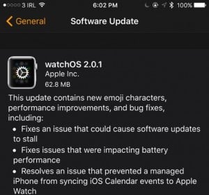 watchOS 2.0.1