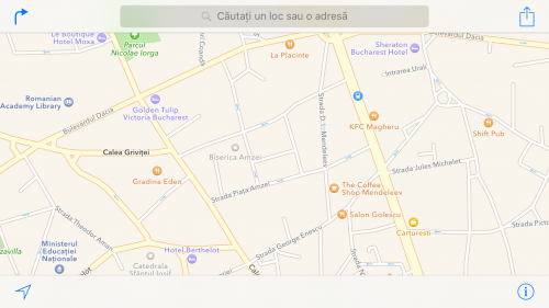 Puntos de interés de Apple Maps Rumania 1