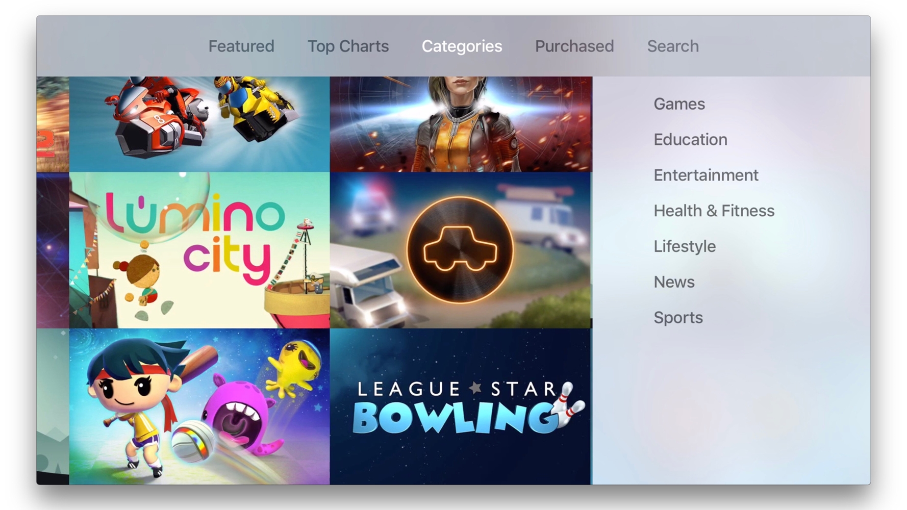 App Store di Apple TV4