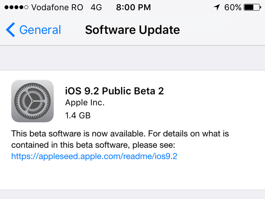 Instalar iOS 9.2 beta pública 2