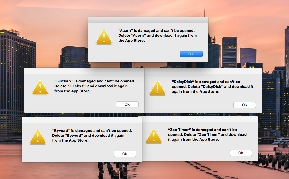 OS X Fehlerschaden