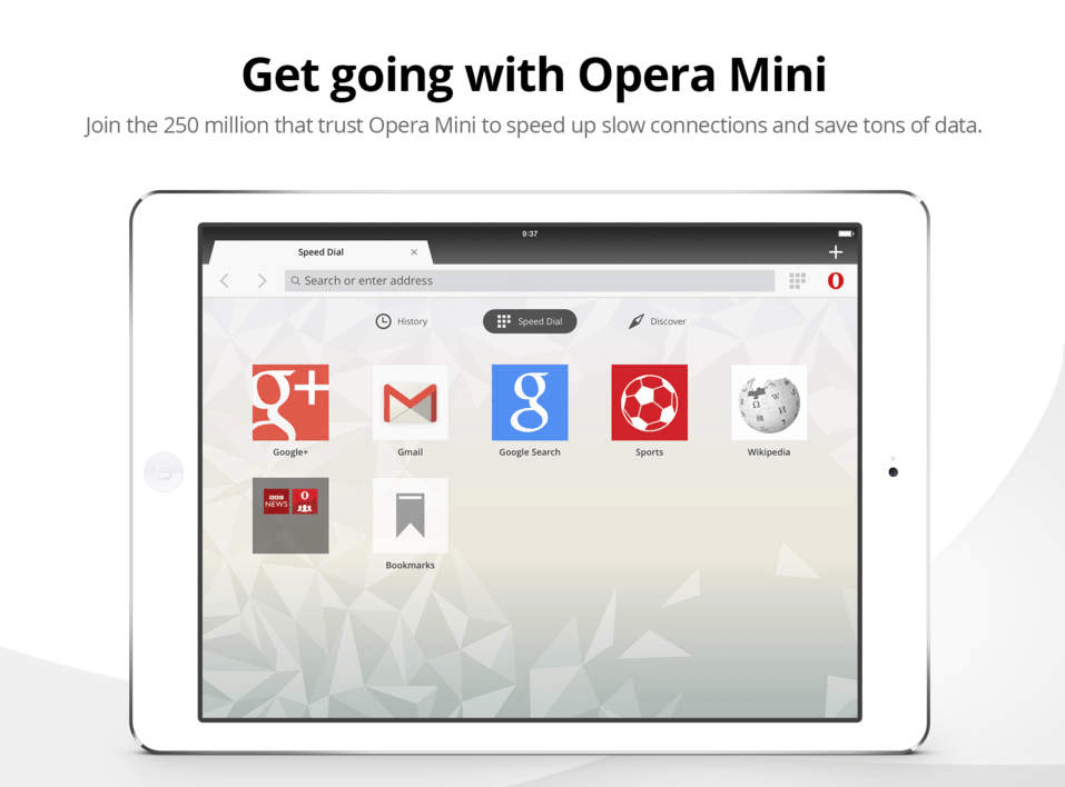 Aggiornamento Opera Mini 12.1