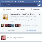 facebook dezactivare sincronizare poze