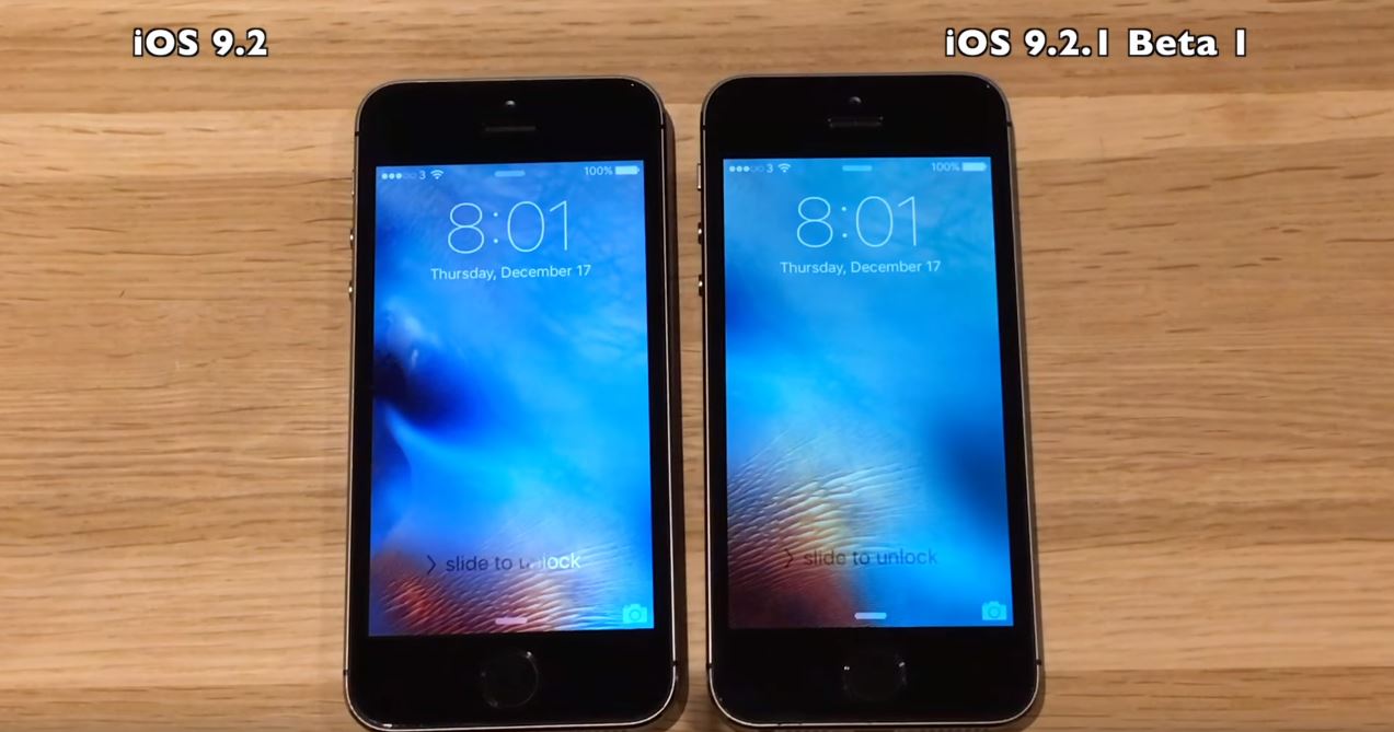 iOS 9.2 frente a iOS 9.2.1