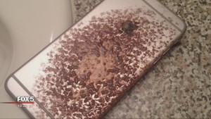 iPhone quemado cargado