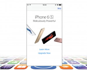 Annuncio sull'iPhone 6S Spp Store