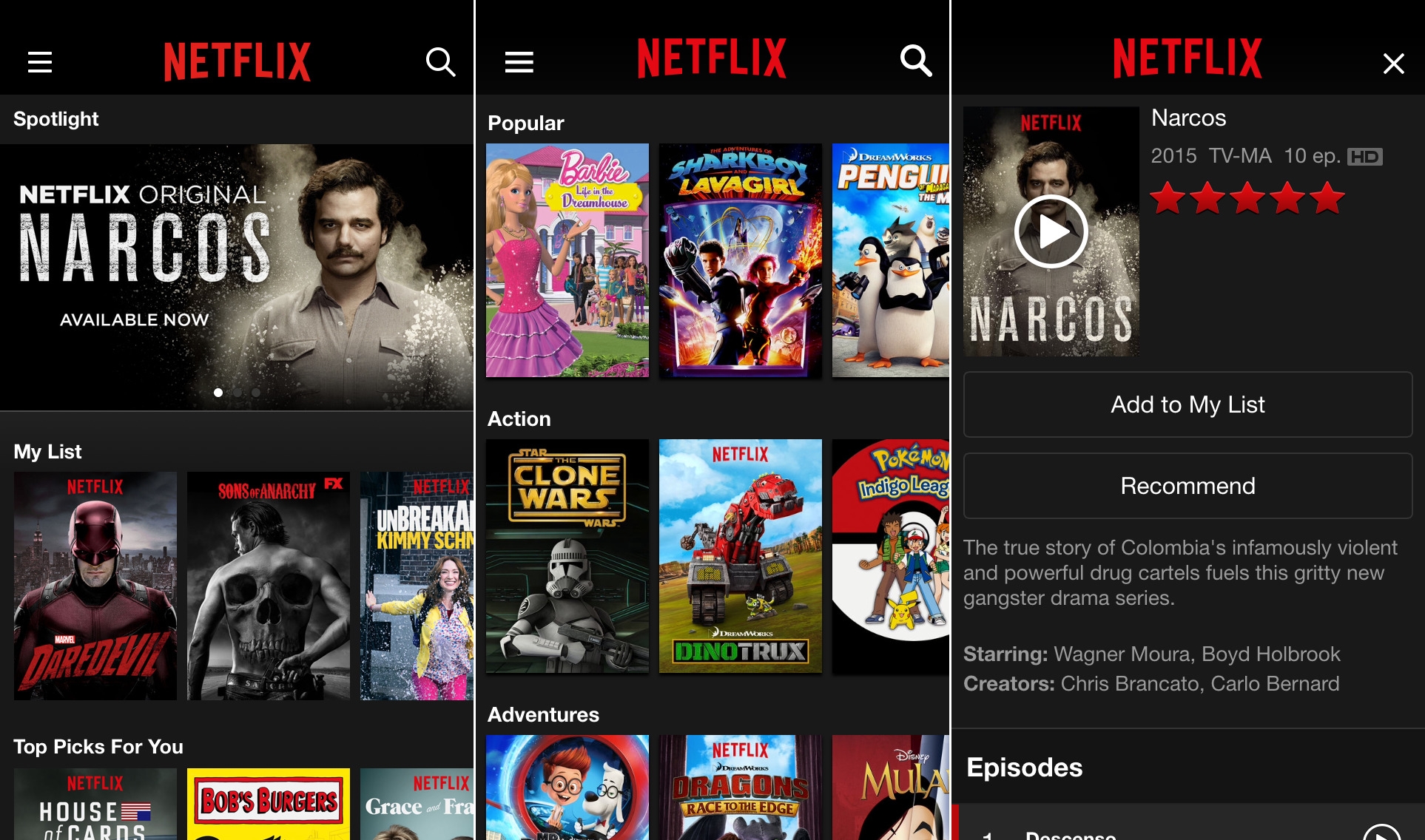 Netflix Rumänien-applikation