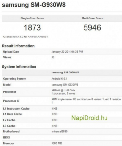 benchmark Samsung Galaxy S7 SUA