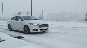 Ford autonome auto's sneeuw