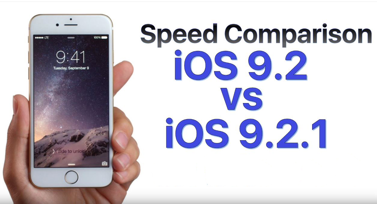 iOS 9.2.1 hurtigere iOS 9.2