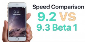 Sammenligning af ydeevne i iOS 9.3 beta 1 vs. iOS 9.2