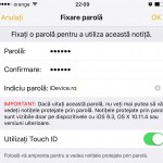 iOS 9.3 protejare parola notite