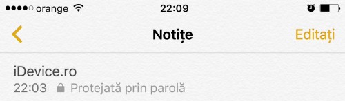 iOS 9.3 protejare parola notite 3