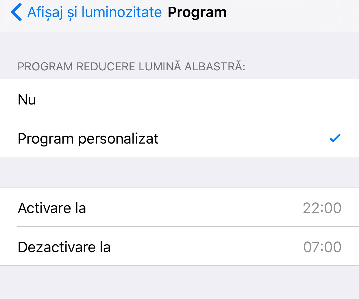 iOS 9.3 reducere lumina albastra