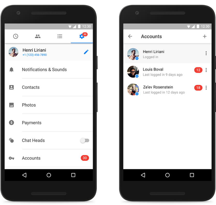 Facebook Messenger varias cuentas