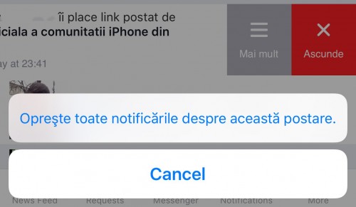 Facebook turn off iPhone notifications