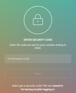 Instagram two step authentication