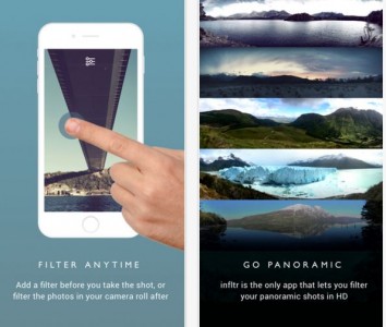 oneindige filters infltr iPhone-applicatie